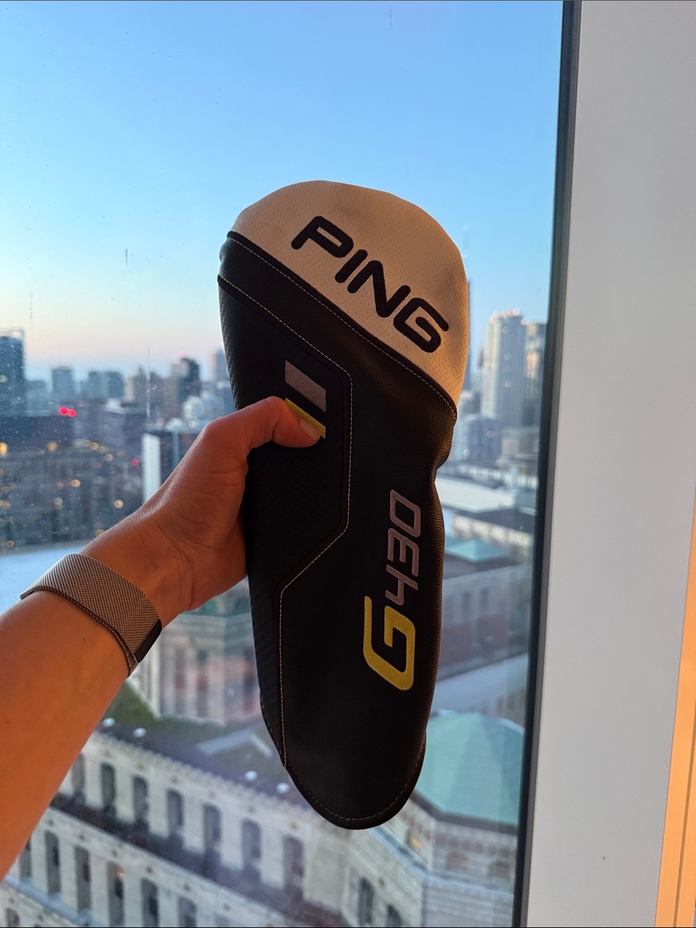 Ping G430 Driver Headcover in Black, Yellow & White